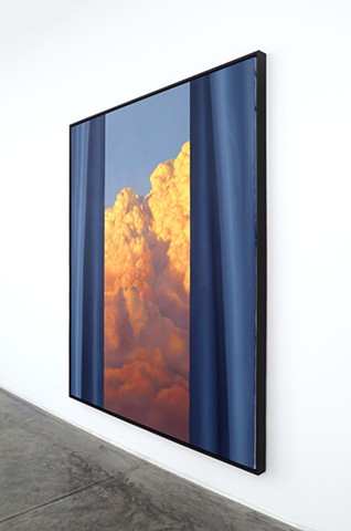 ‘Wildfire Sunset and Blue Curtain (4)'