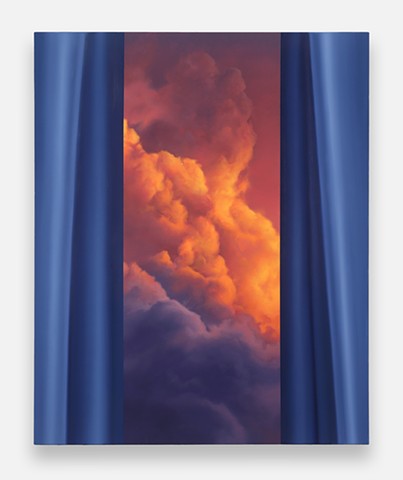 ‘Wildfire Sunset and Blue Curtain (3)’