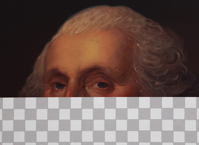 Nothing Rhymes With Orange (George Washington, White House Art Collection Erasure No. 5), detail