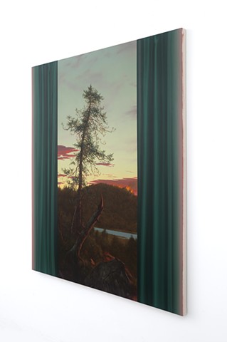 'Sunset and Glowing Green Curtain (after Church)’