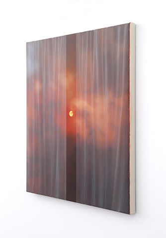 ‘Wildfire Sunrise Behind Sheer Curtain (3)’