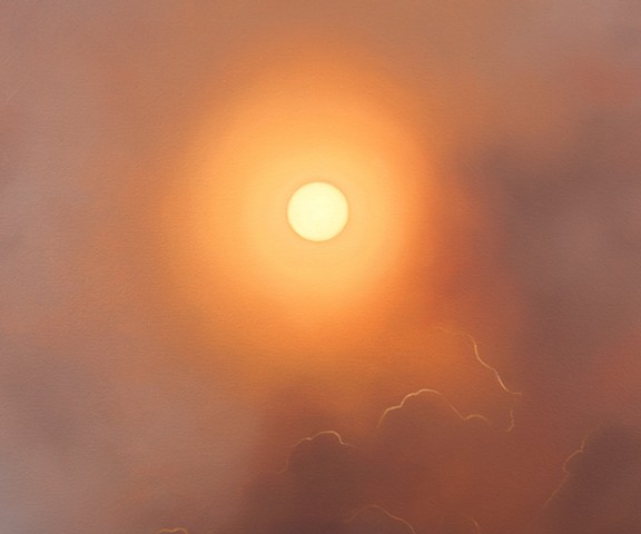 ‘Wildfire Sunrise and Blue Curtain (2),’ detail