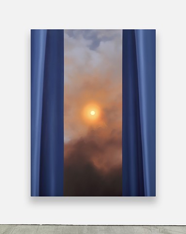 ‘Wildfire Sunrise and Blue Curtain (2)’