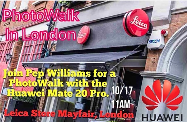 Huawei and Leica PhotoWalk-WorkShop in London at Leica Store.