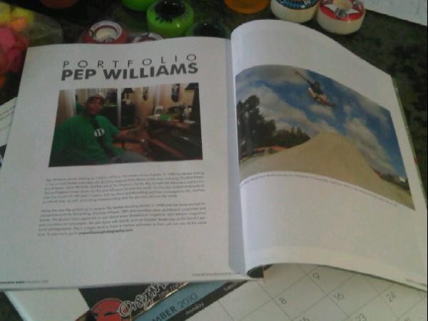 Pep Williams featured in Concrete Wave Magazine. 
