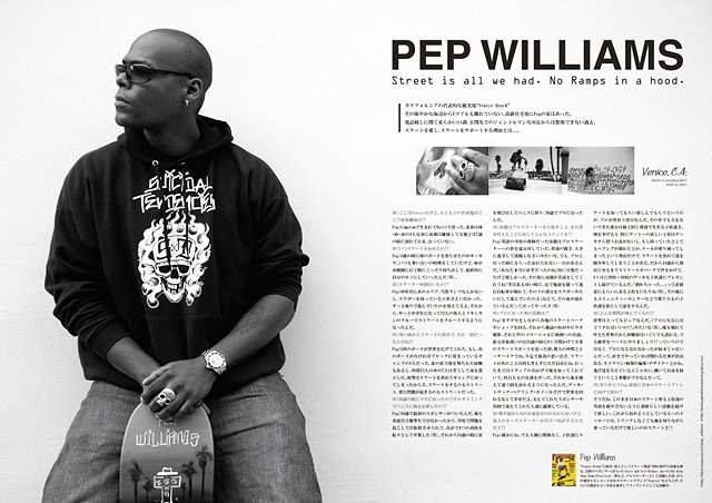 Pep Williams featured in 38 Timez Magazine (Japan)