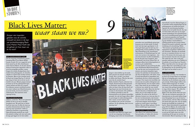 Grazia reportage interview Black Lives Matter demonstratie