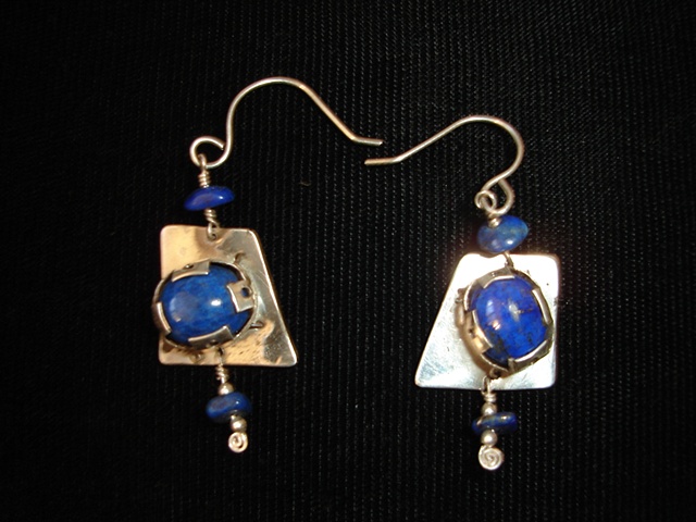 sterling silver with lapis earrings