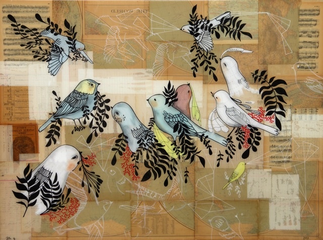 Birds of Past and Present 36x48