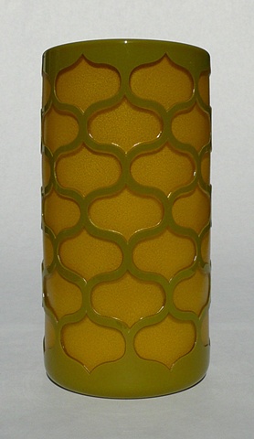 Olive and Mustard Geo Cylinder
