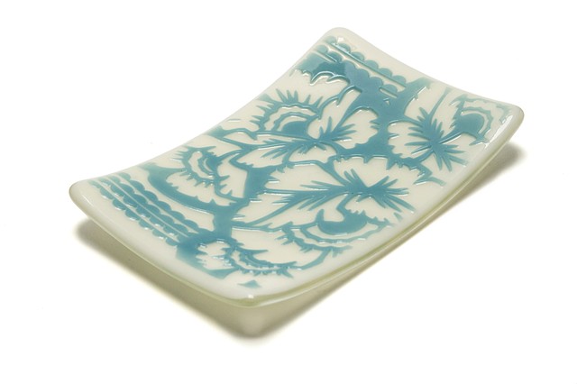 Jewelry Plate Floral (Blue)
