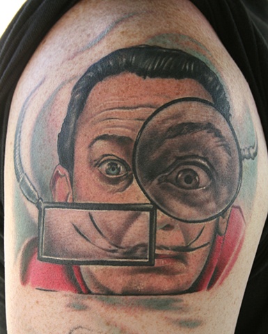 The great Salvador Dali done at the Chicago Body Art Expo