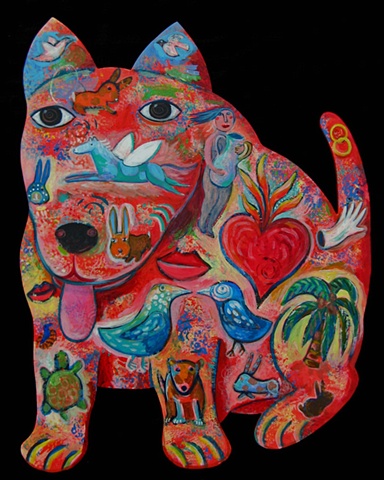 This is part of a series I'm painting for the Man's Best Friend Show at the Santa Cruz County Bank In Jan 2010