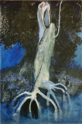 acrylic painting on canvas of The Stump