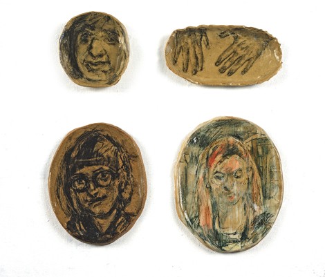 clay portraits and drawings