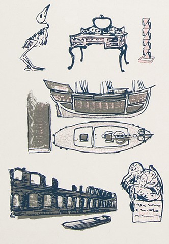 Commemorative Print: Ships of Bondage (Detail)