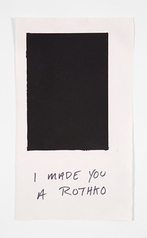 Rothko, Flat Black, Screen Print, stupid, gifting, gift print, making fun of modernism, making fun of myself, making fun of Rothko