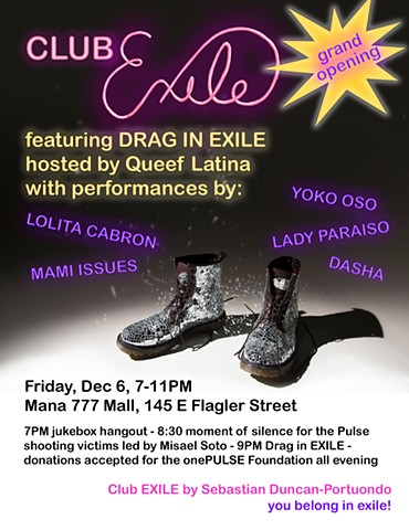 Club EXILE Grand Opening + DRAG in EXILE Flyer