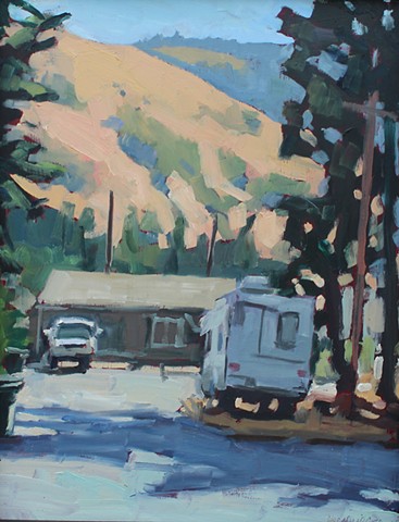 Trailer, 14x11in, oil on panel, sold