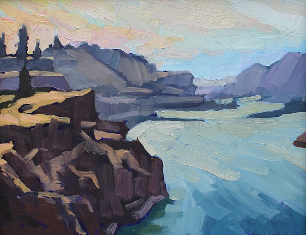 Gorge Sunrise, 11x14in, oil on panel, sold