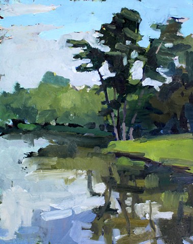 Beaver Lake, 11x14in, oil on panel, sold