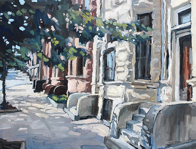 West Baltimore Steps, 18x24in, oil on canvas