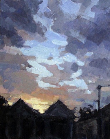 Skyscape, oil on canvas, 8x10, sold