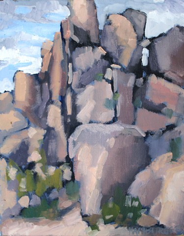 Boulder Arrangement 2, 8x10in, oil on canvas, sold