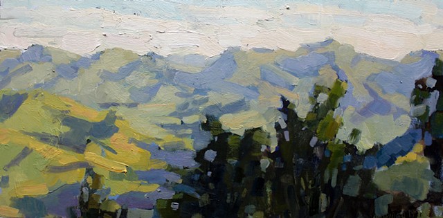 Blue Ridge 2, 10x20in, oil on canvas, sold
