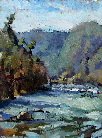 French Broad River, 12x16in, oil on panel, Sold