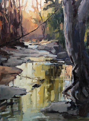 Downstream, 40x30in, oil on canvas, sold 