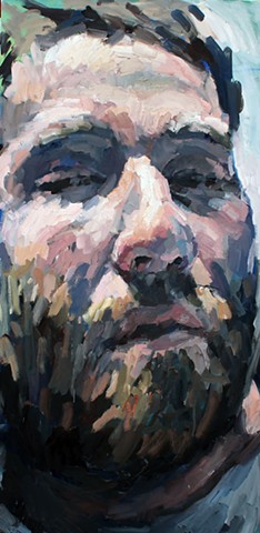 Selfie, oil on canvas, 48x24in, available 