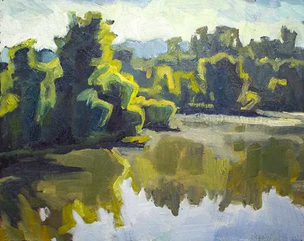 Beaver Lake Morning, 16x20in, oil on canvas, sold
