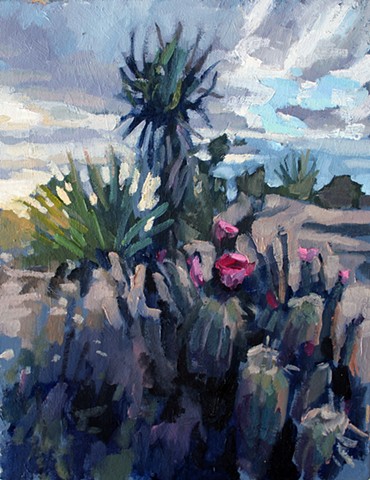 Cactus Church, 11x14in, oil on canvas, sold