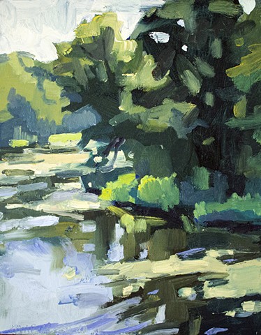 Duarte's Pond, 10x8in, oil on panel, sold