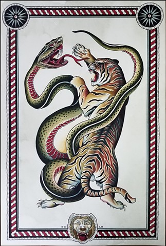 Tiger and Snake
20x30