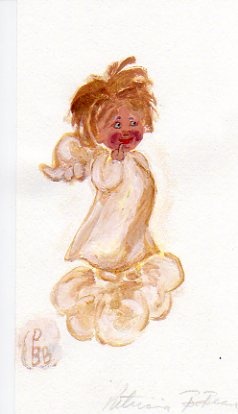 Image of little angel cute and cuddly childlike perplexity by Patricia BeBeau 