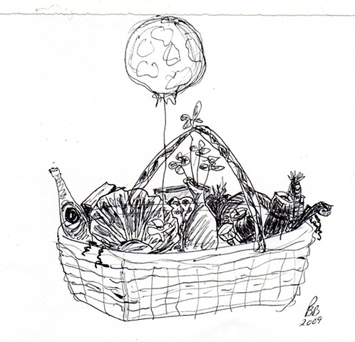 Image of basket filled surprises by Patricia BeBeau 