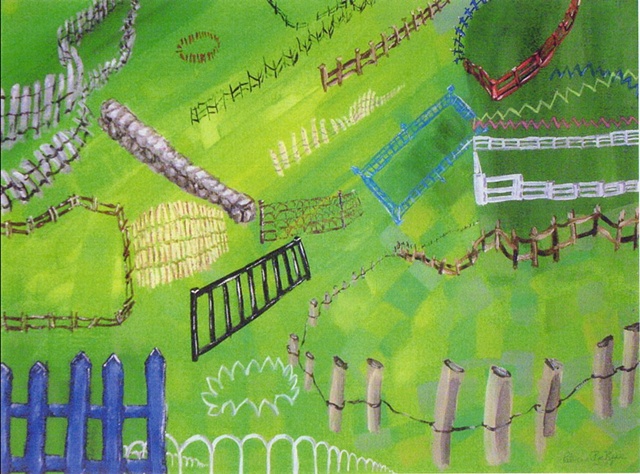 Image of mind fences that create barriers by Patricia BeBeau.
