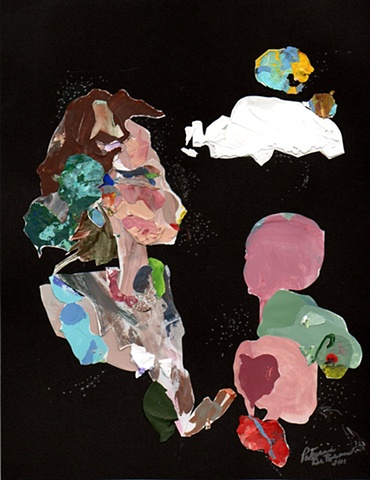 Image of woman and child collage by Patricia BeBeau.