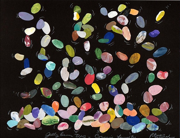 Image of Joy of Jelly Bean is Being in cosmos collage by Patricia BeBeau.