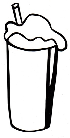 Stencil image of milkshacke cutout mobile by Patricia BeBeau