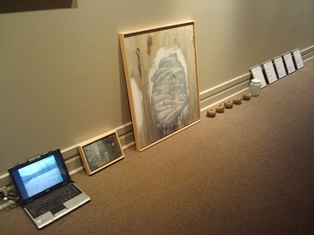 Text/Objects/Painting No. 3 (Manual Installation for Lori Waxman)