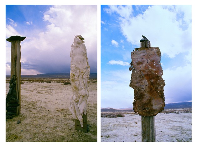 desert totems (part of the bone series, a site specific sculptural installation)