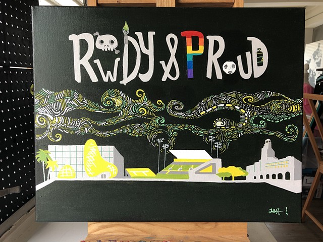 Rowdy and Proud Original Painting