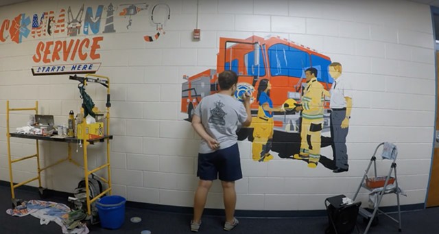 "Community Service Starts Here" Mural at PPHS - Video