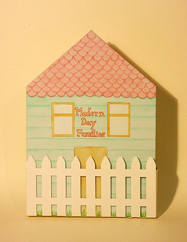 House-shaped artist book with picket fence