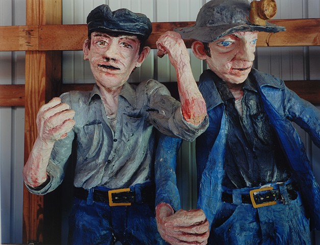 Figures of Miners In Storage, Discovery Center, Formerly Ironworld, Chisholm, Minnesota 2014
