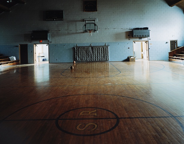 Gym, Steamboat Rock High School, Closed 1999, Steamboat Rock, Iowa  2003