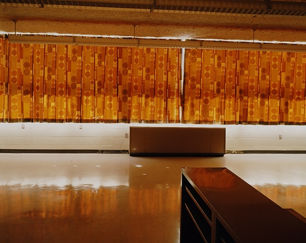 Curtains, Home Economics Room, Willow City School, Closed 2003, Willow City, North Dakota 2003